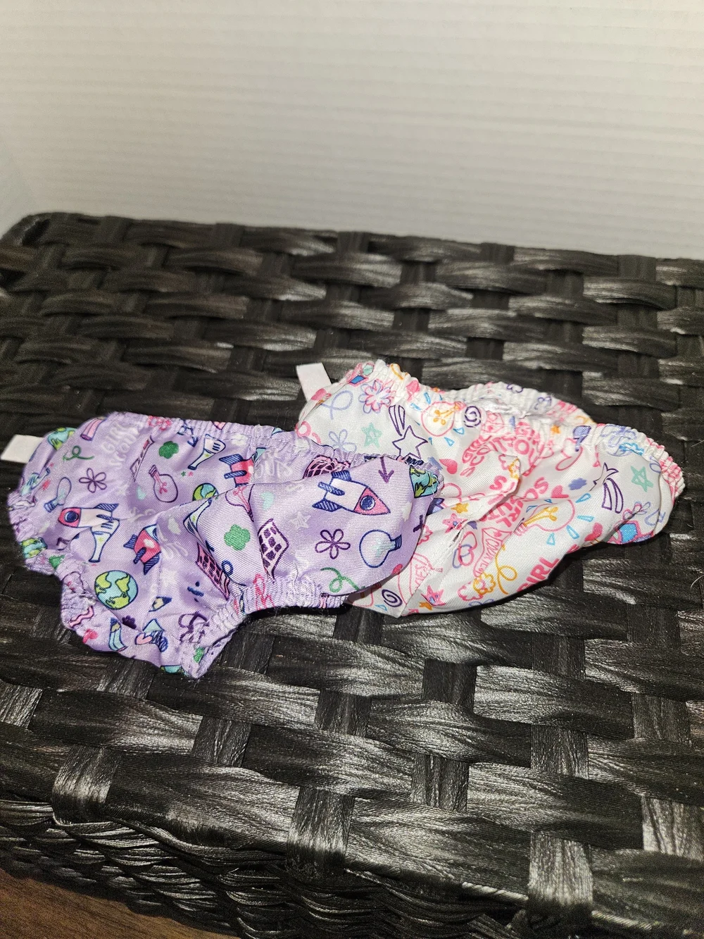 Build-A-Bear Purple and White Girl Scout Printed Doll Undergarments Set